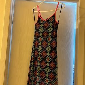 Maxi dress in fun pattern and colors